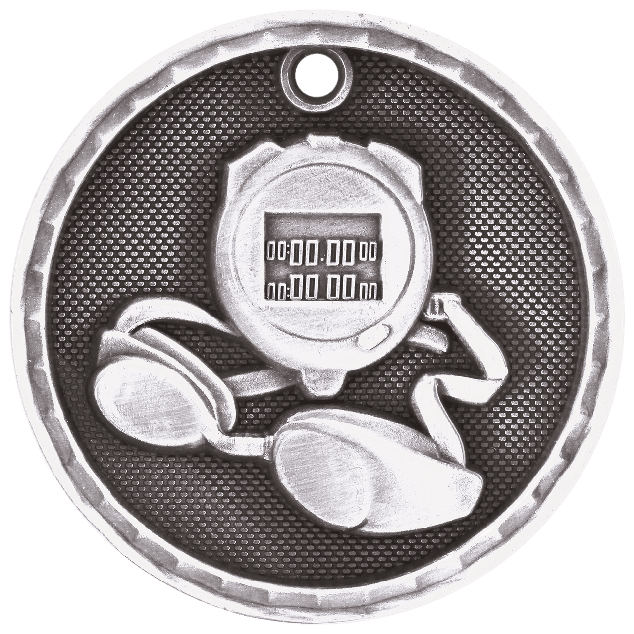 2" Antique Bronze 3D Swimming Medal