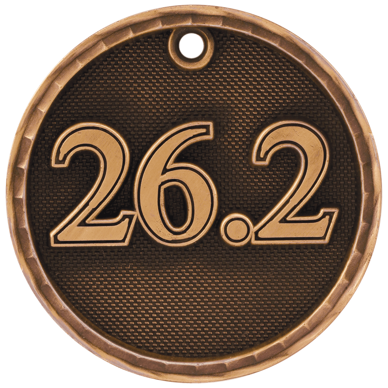 2" Antique Gold 3D Marathon Medal