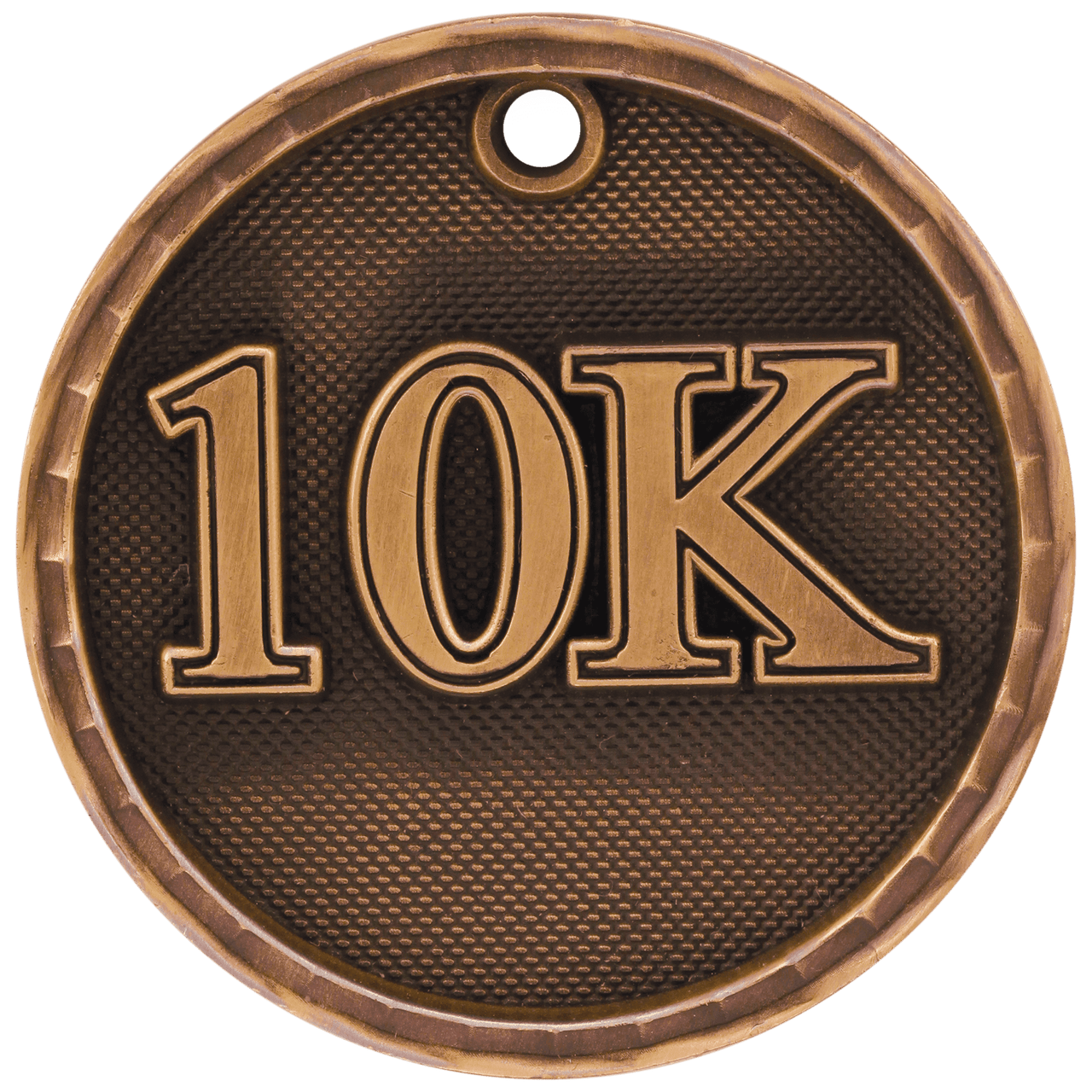 2" Antique Gold 3D 10K Medal