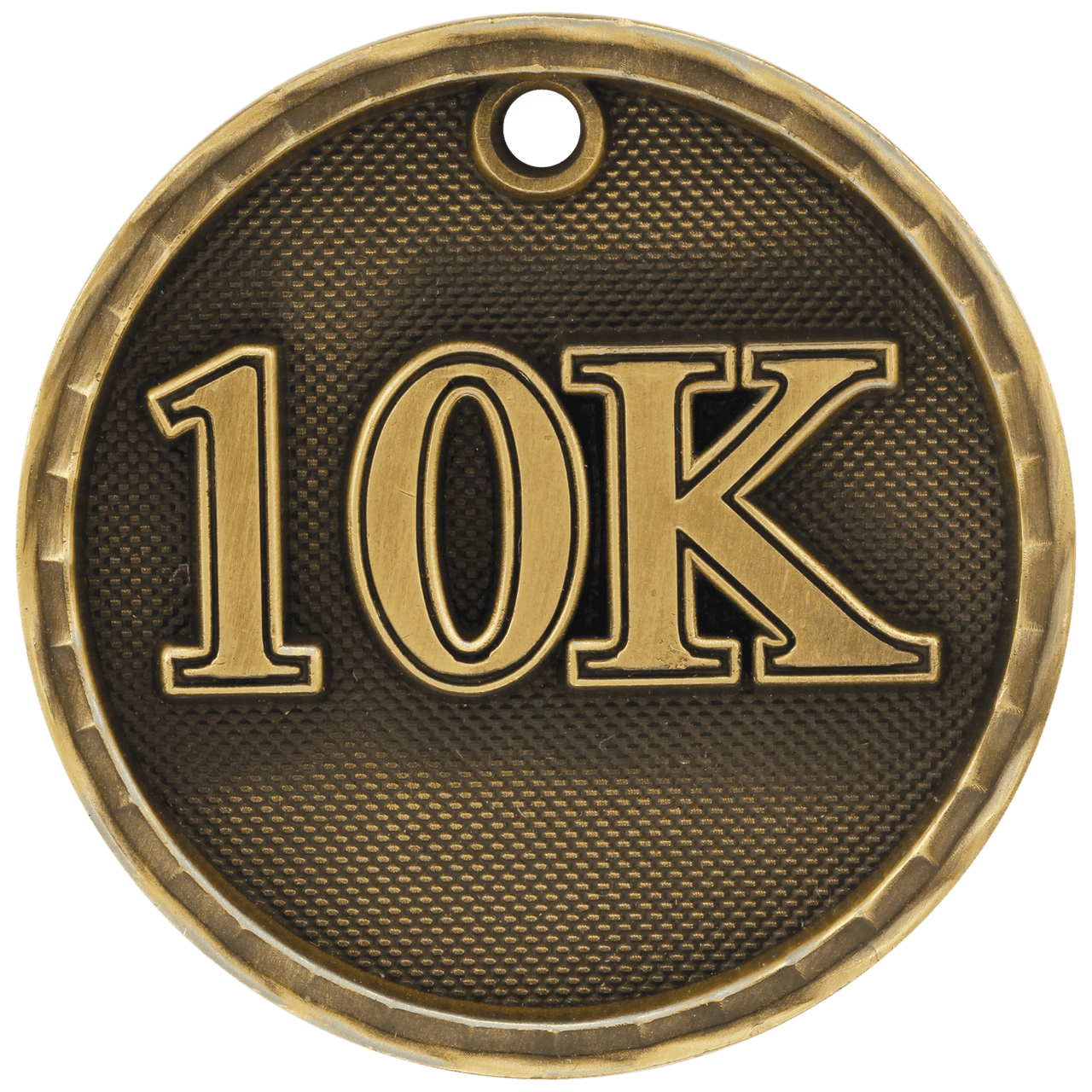 2" Antique Gold 3D 10K Medal