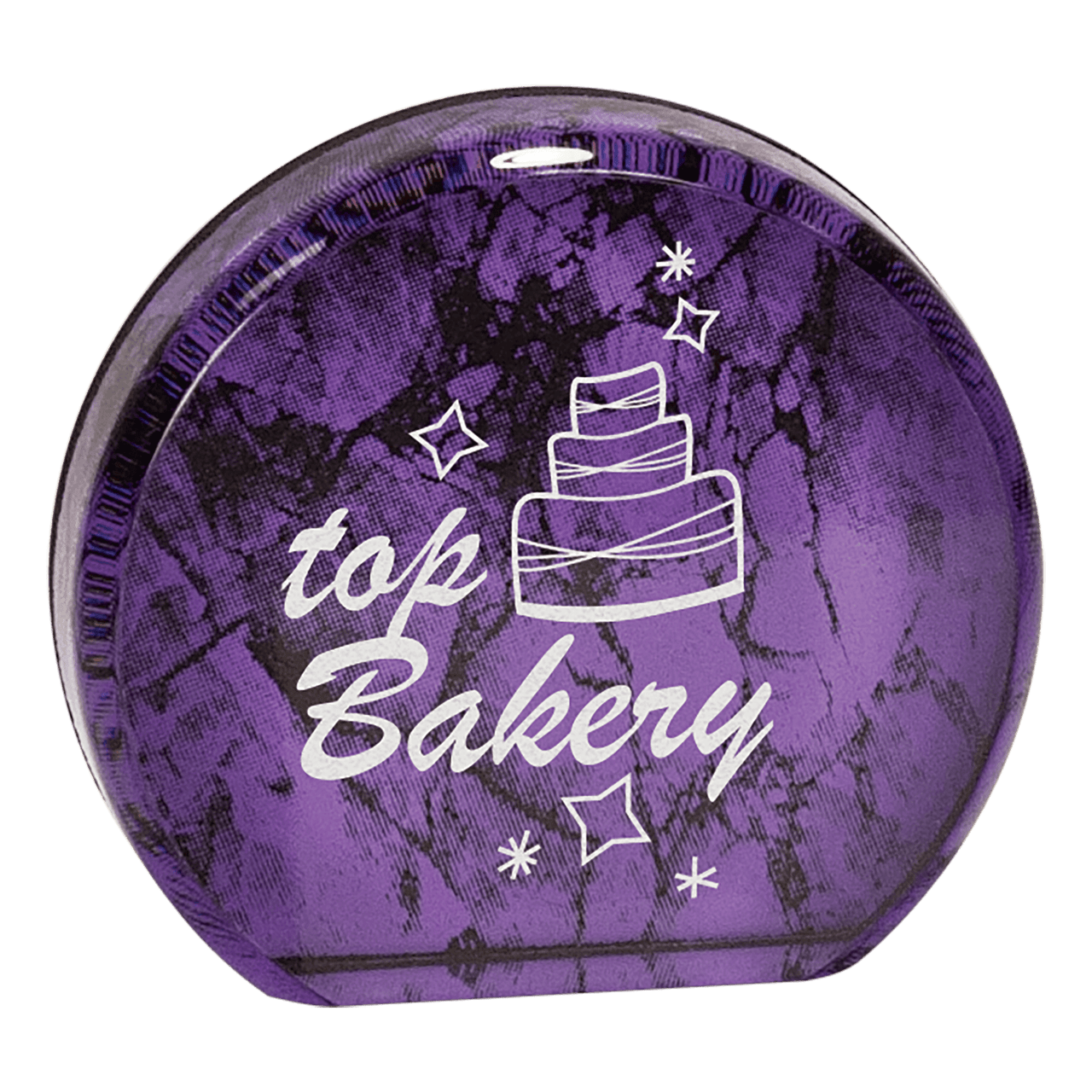 3 1/2" Purple Marble Aurora Acrylic