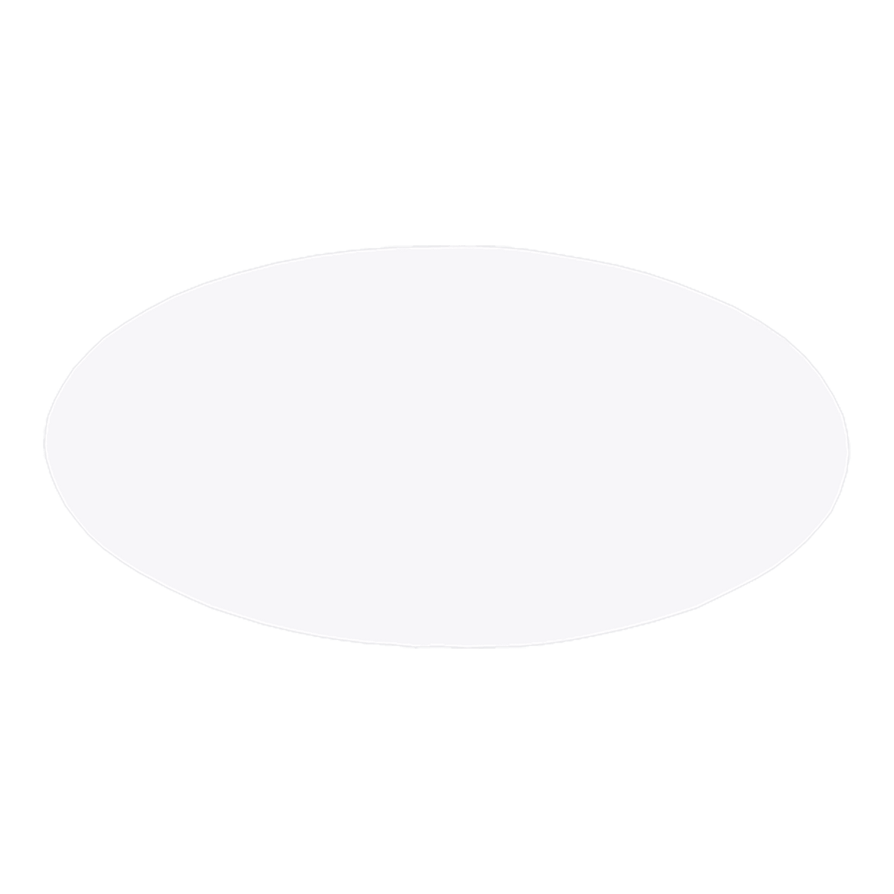 3" x 1 1/2" Black/White Oval Plastic Badge Blank