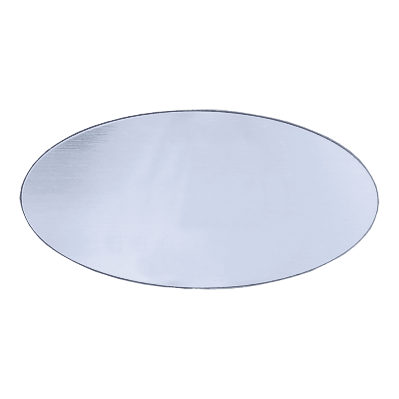 3" x 1 1/2" Black/White Oval Plastic Badge Blank