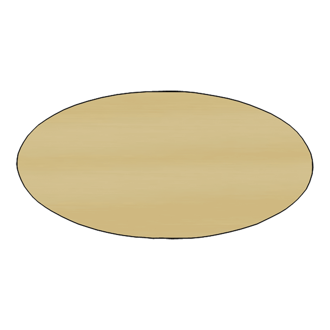 3" x 1 1/2" Black/White Oval Plastic Badge Blank