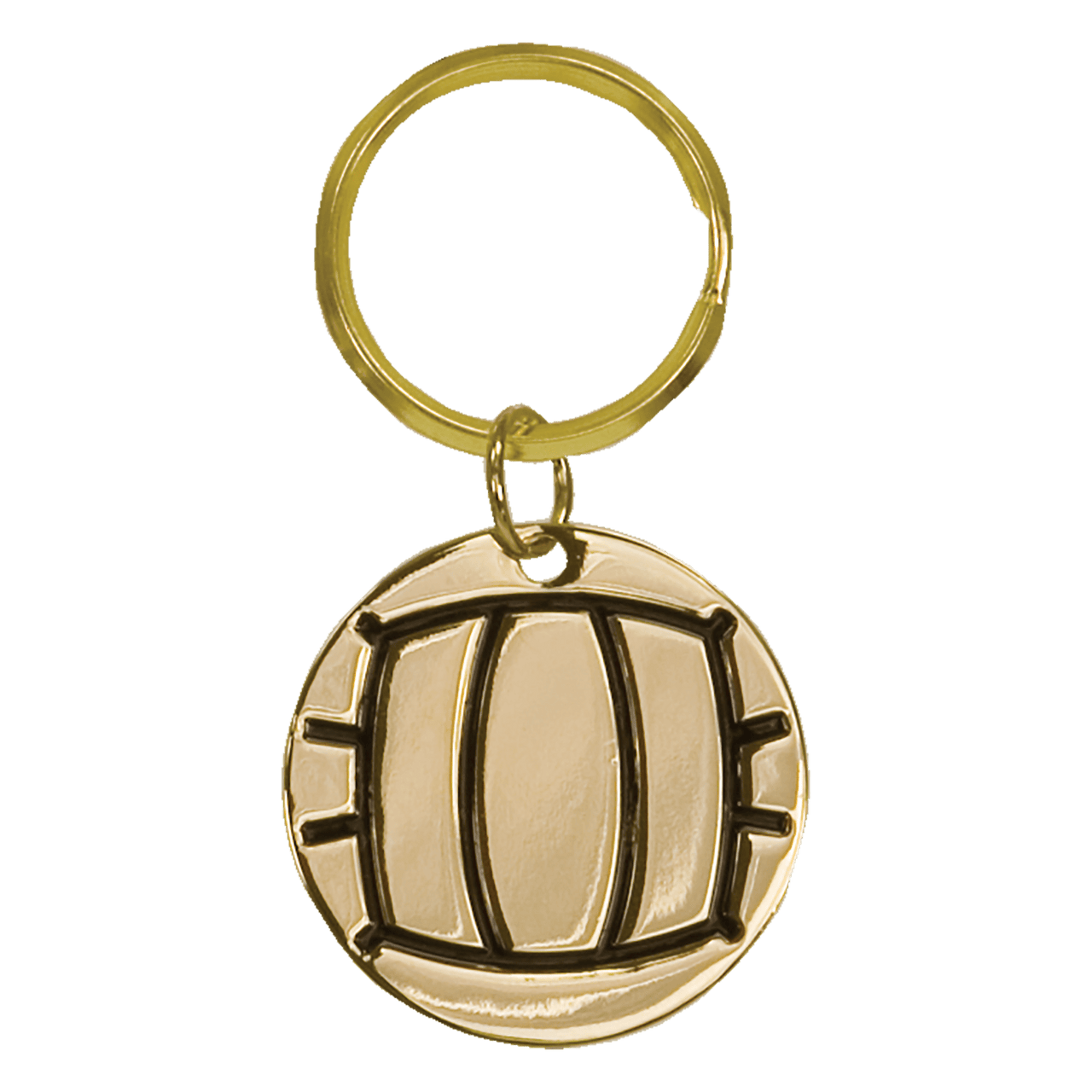 1 1/2" x 2 1/2" Gold Tablet Brass Keychain