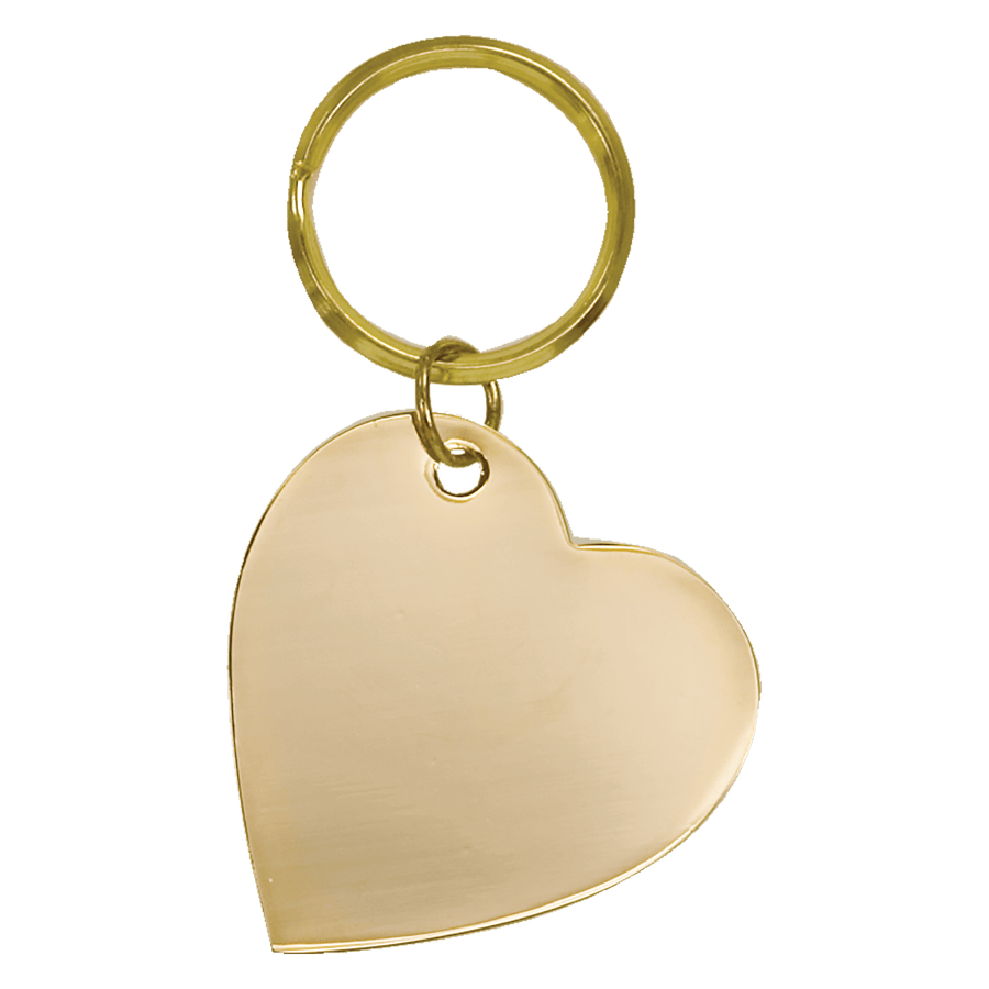1 1/2" x 2 1/2" Gold Tablet Brass Keychain
