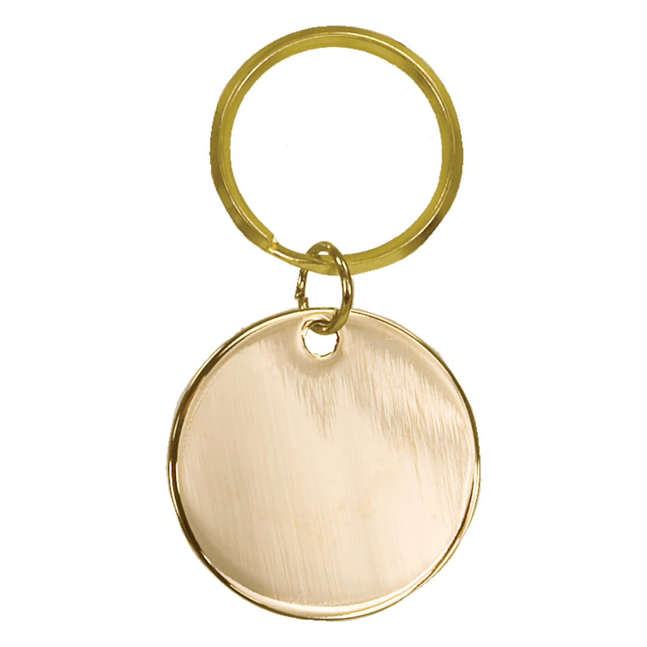 1 1/2" x 2 1/2" Gold Tablet Brass Keychain