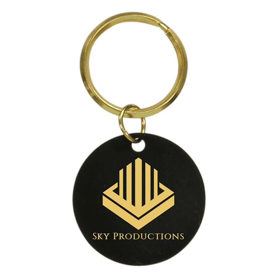 1 1/2" x 2 1/2" Gold Tablet Brass Keychain