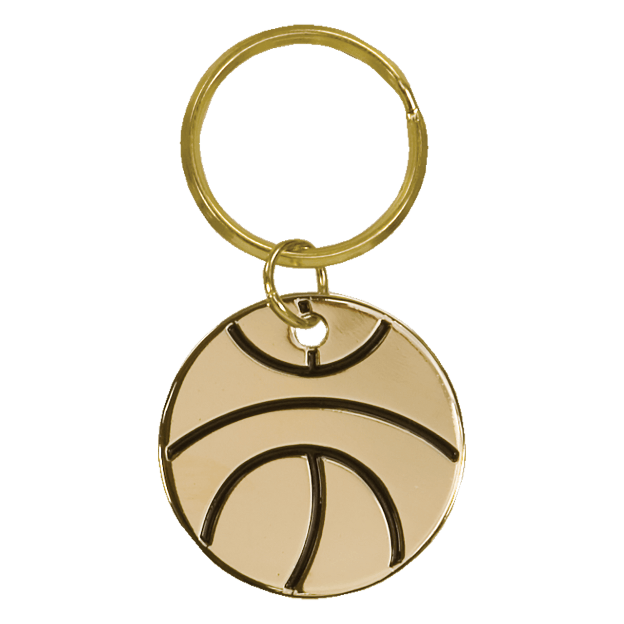 1 1/2" Brass and Leatherette Round Keychain Collection