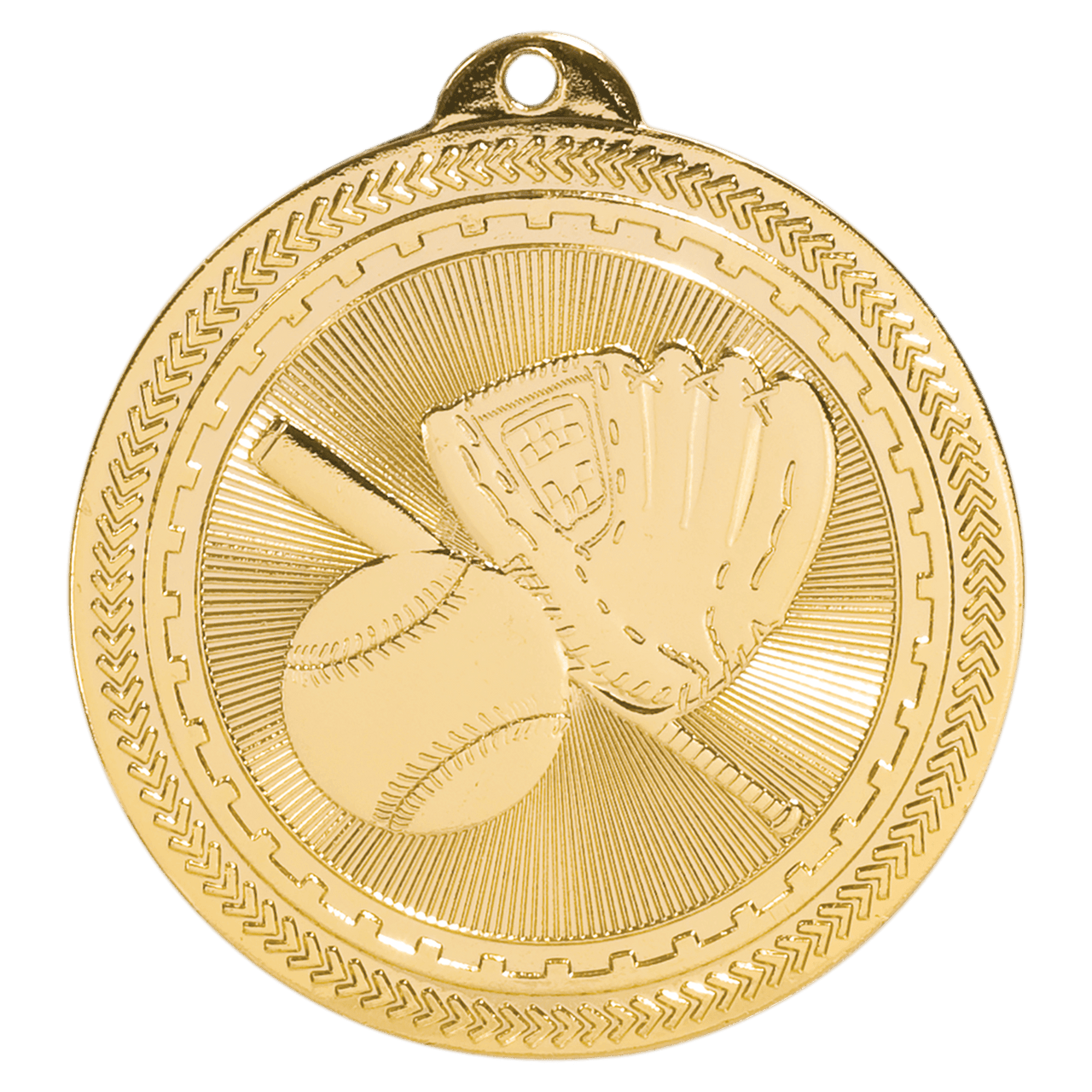 2" Antique Bronze Baseball/Softball Laserable BriteLazer Medal