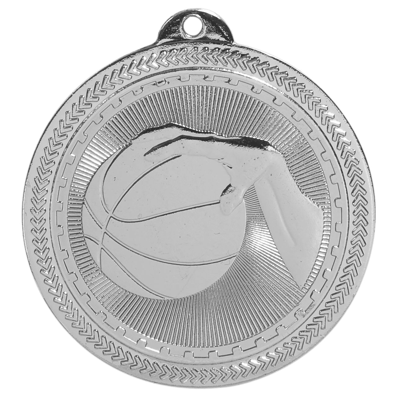 2" Bright Gold Basketball Laserable BriteLazer Medal