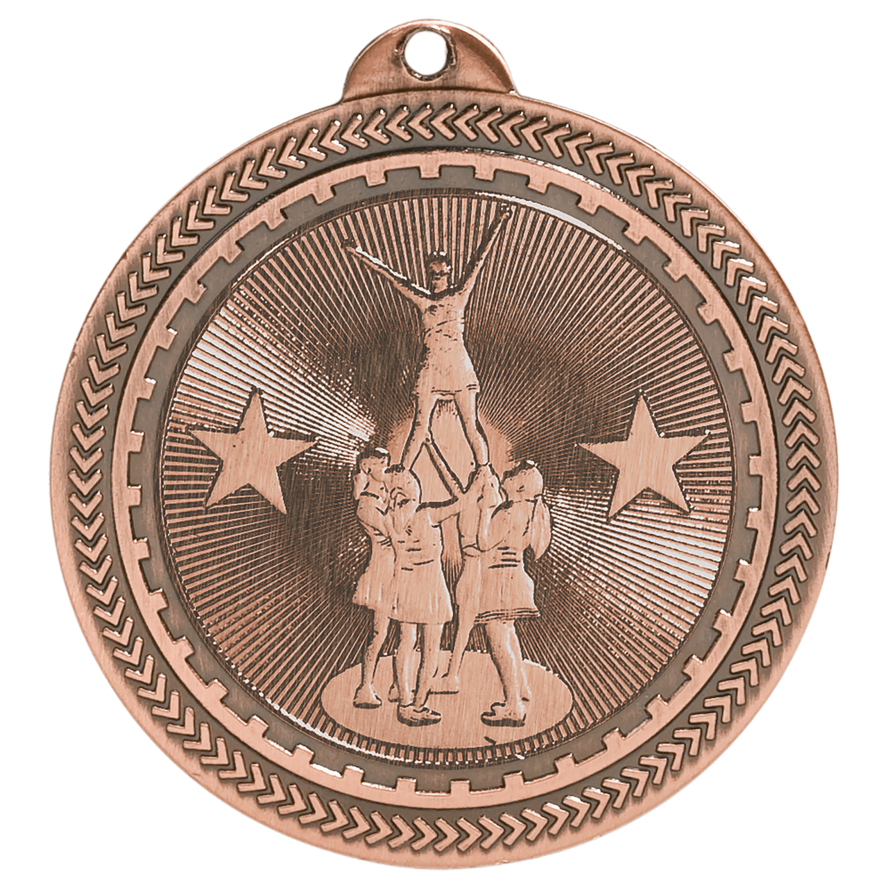 2" Bright Gold Competitive Cheer Laserable BriteLazer Medal