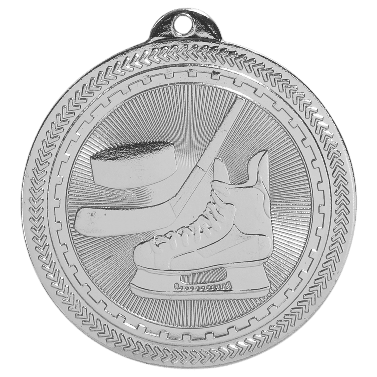2" Antique Bronze Hockey Laserable BriteLazer Medal