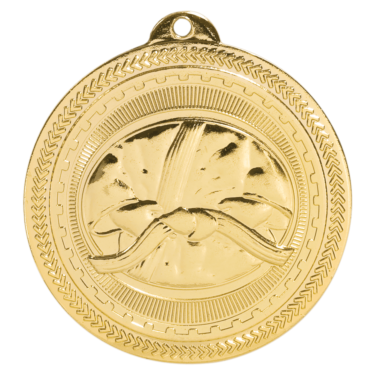 2" Bright Silver Martial Arts Laserable BriteLazer Medal