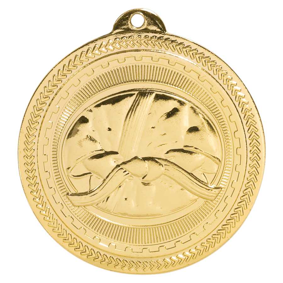 2" Bright Silver Martial Arts Laserable BriteLazer Medal