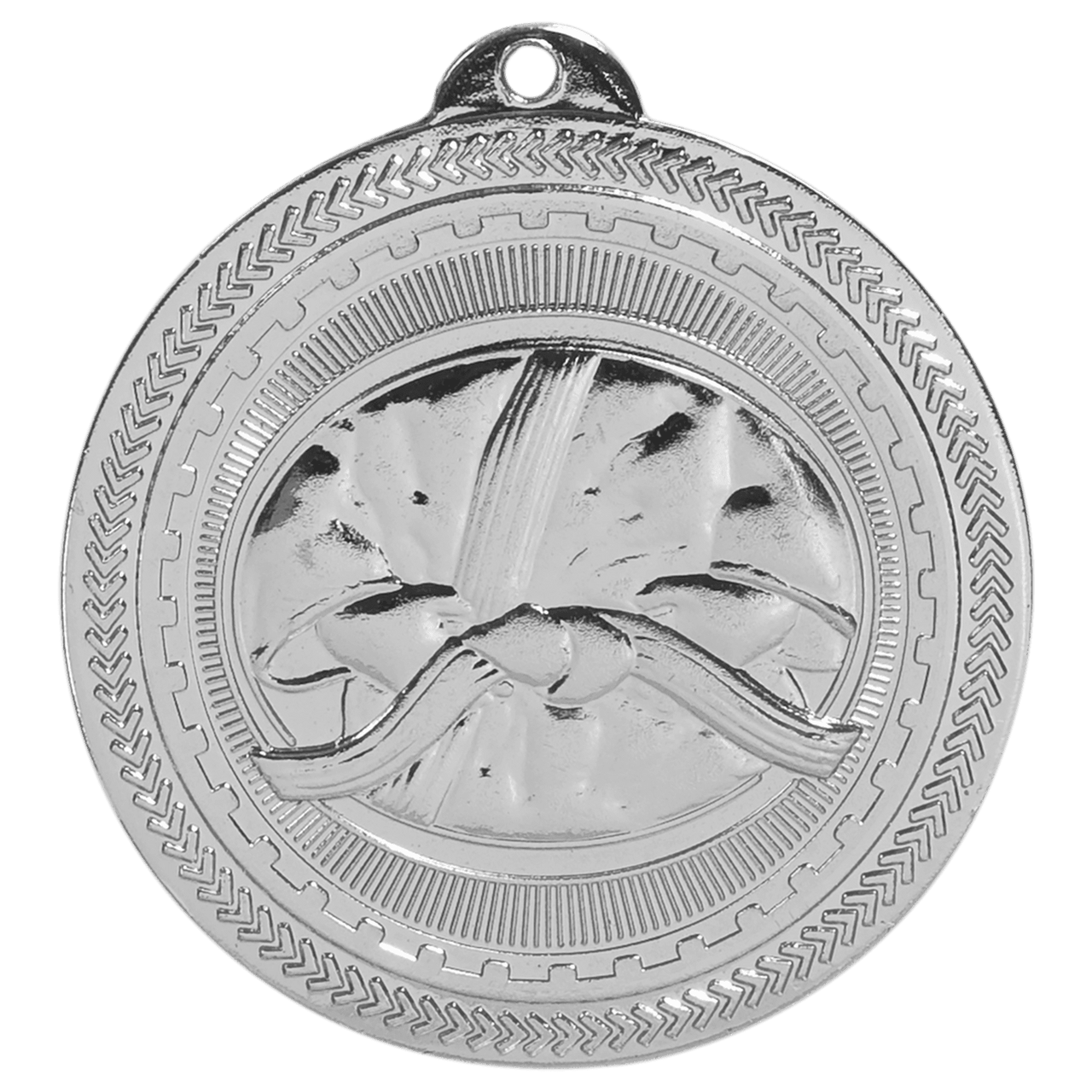 2" Bright Silver Martial Arts Laserable BriteLazer Medal