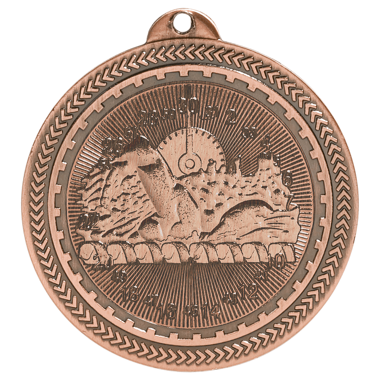 2" Bright Gold Swimming Laserable BriteLazer Medal