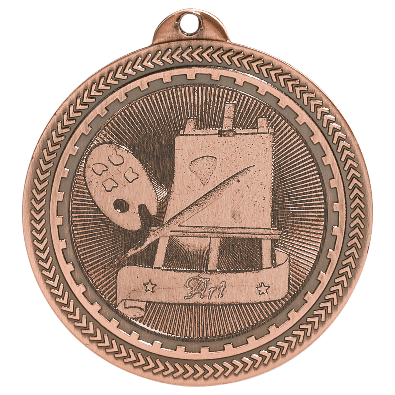 2" Bright Gold Art Laserable BriteLazer Medal