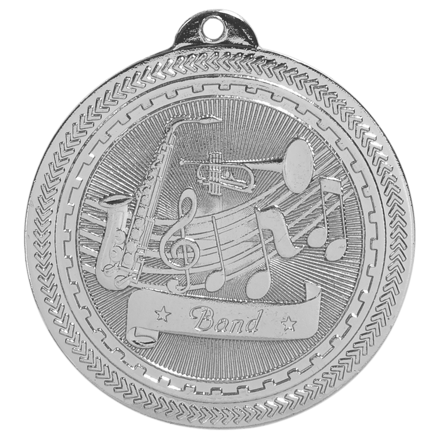 2" Bright Gold Band Laserable BriteLazer Medal