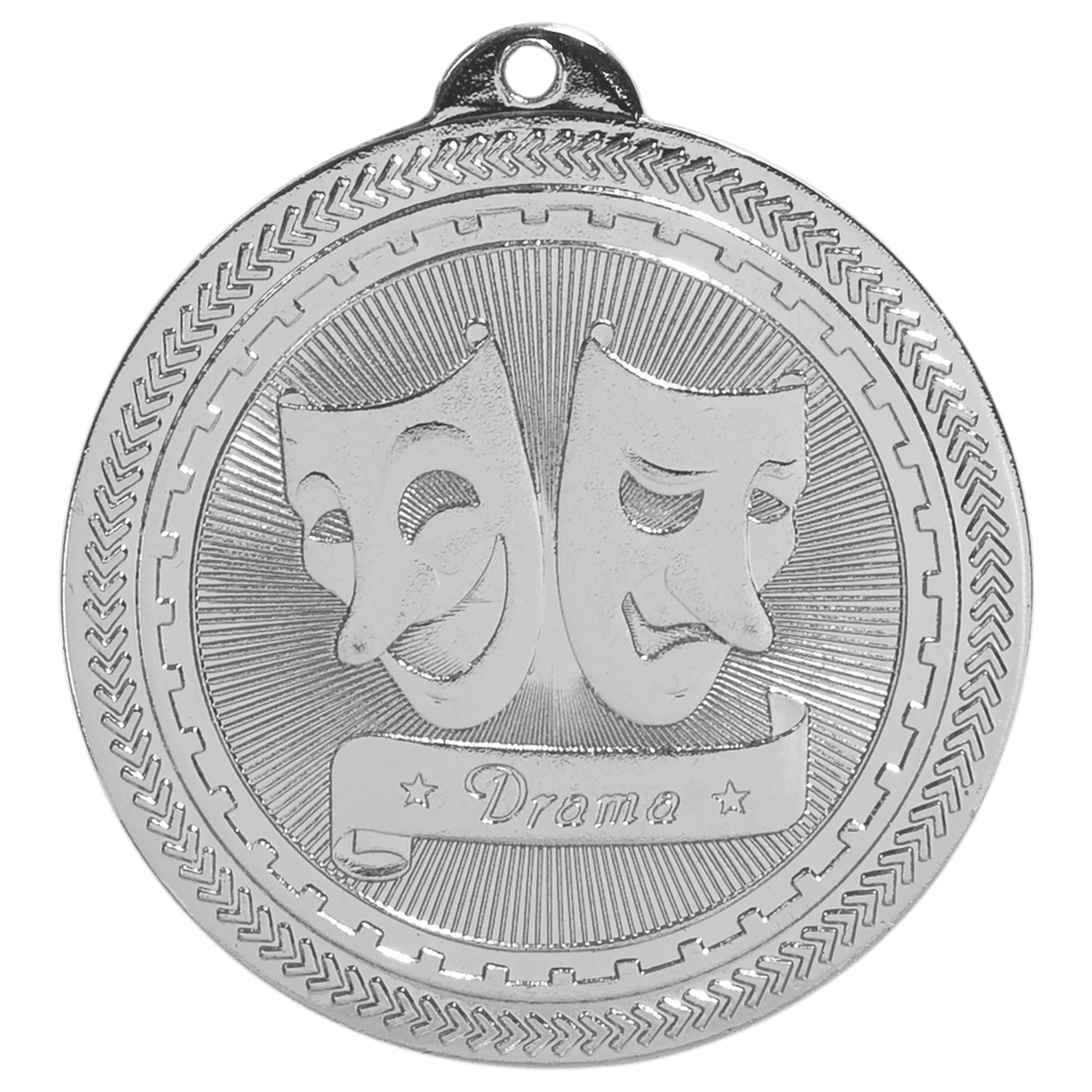 2" Bright Gold Drama Laserable BriteLazer Medal