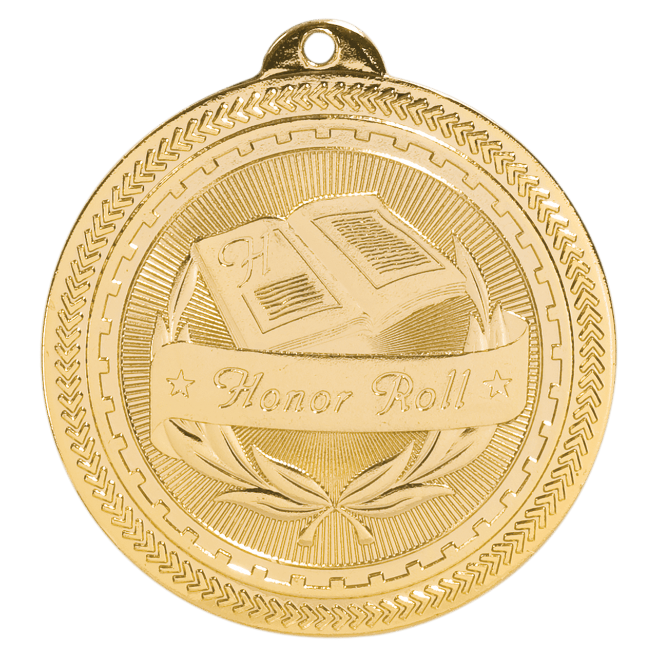 2" Antique Bronze Honor Roll Laserable BriteLazer Medal
