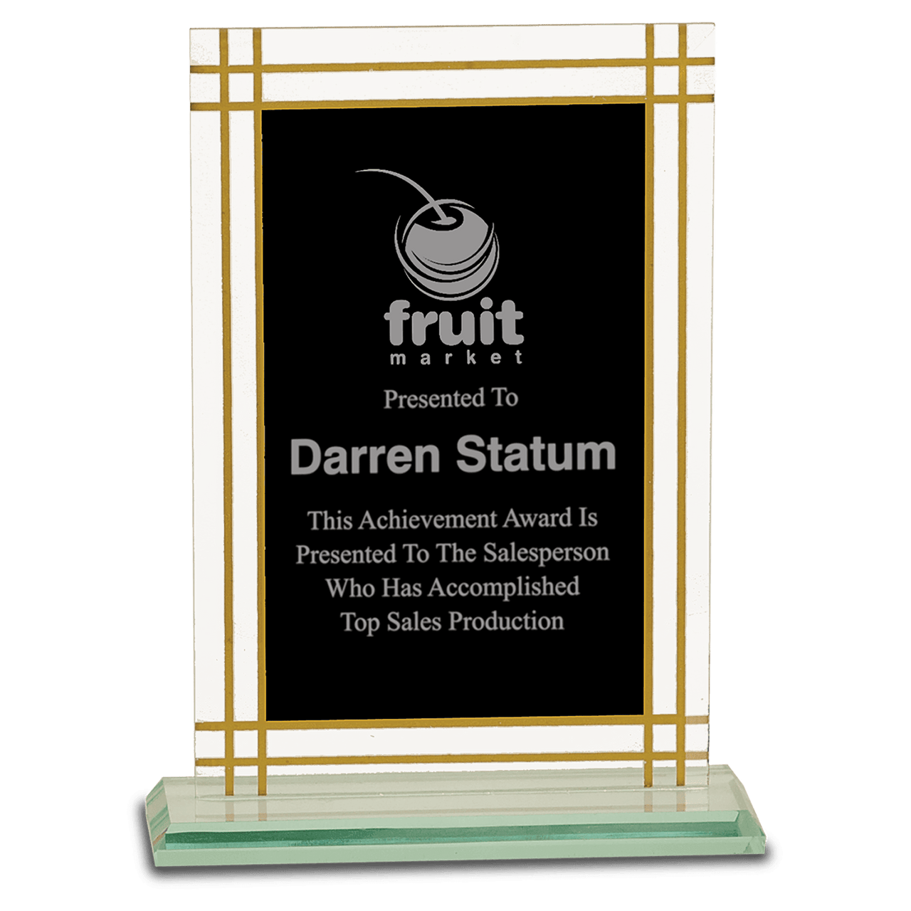 7 1/2" Contemporary Glass 4-Point Award