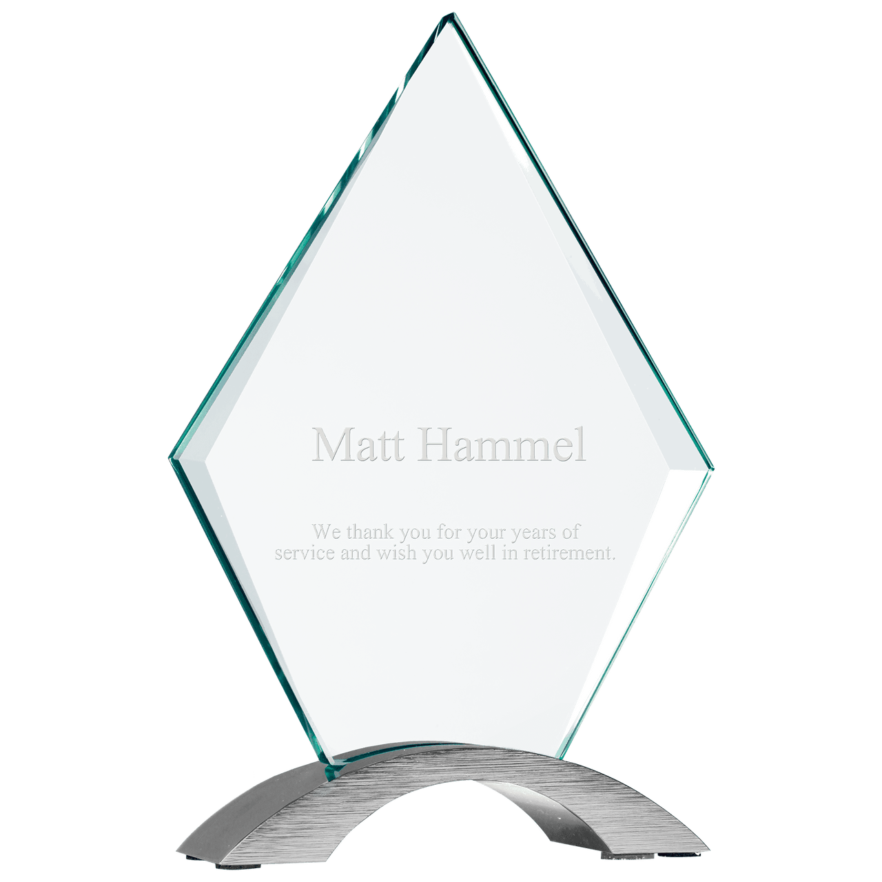 7 1/4" Diamond Cosmic Glass with Silver Base