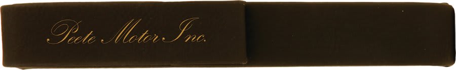 6 1/2" x 2" Black/Gold Laserable Leatherette Double Pen Case
