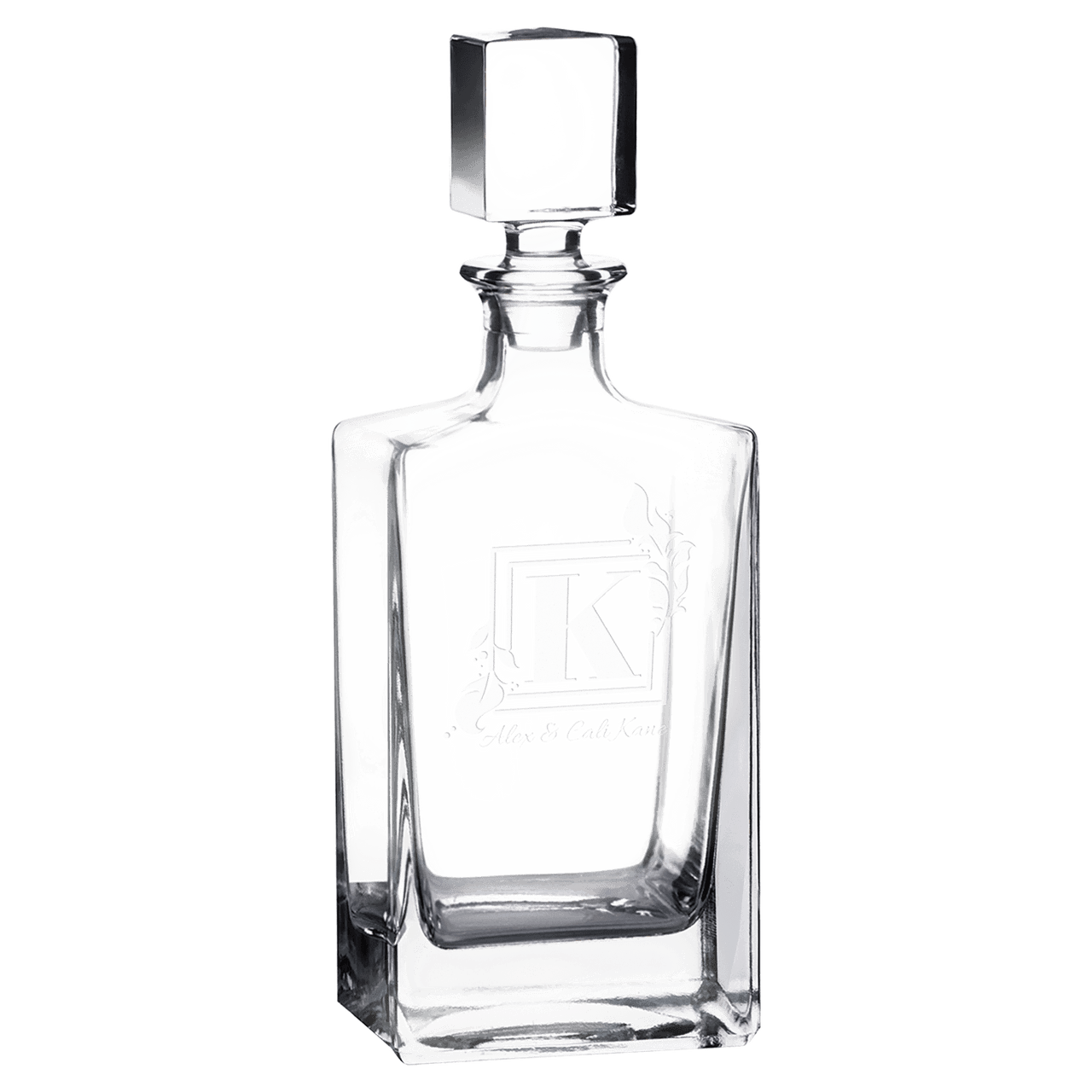 810ml Rectangle Glass Decanter with Printed Gift Box