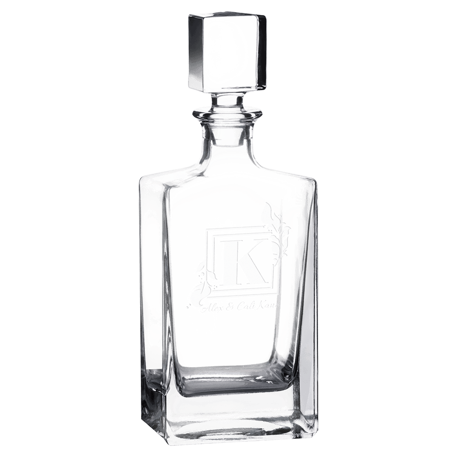 810ml Rectangle Glass Decanter with Printed Gift Box