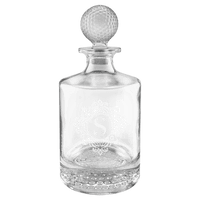 Thumbnail for 850ml Round Golf Glass Decanter in a Black Gift Box with Printed Paper Sleeve  (Decanter Only)