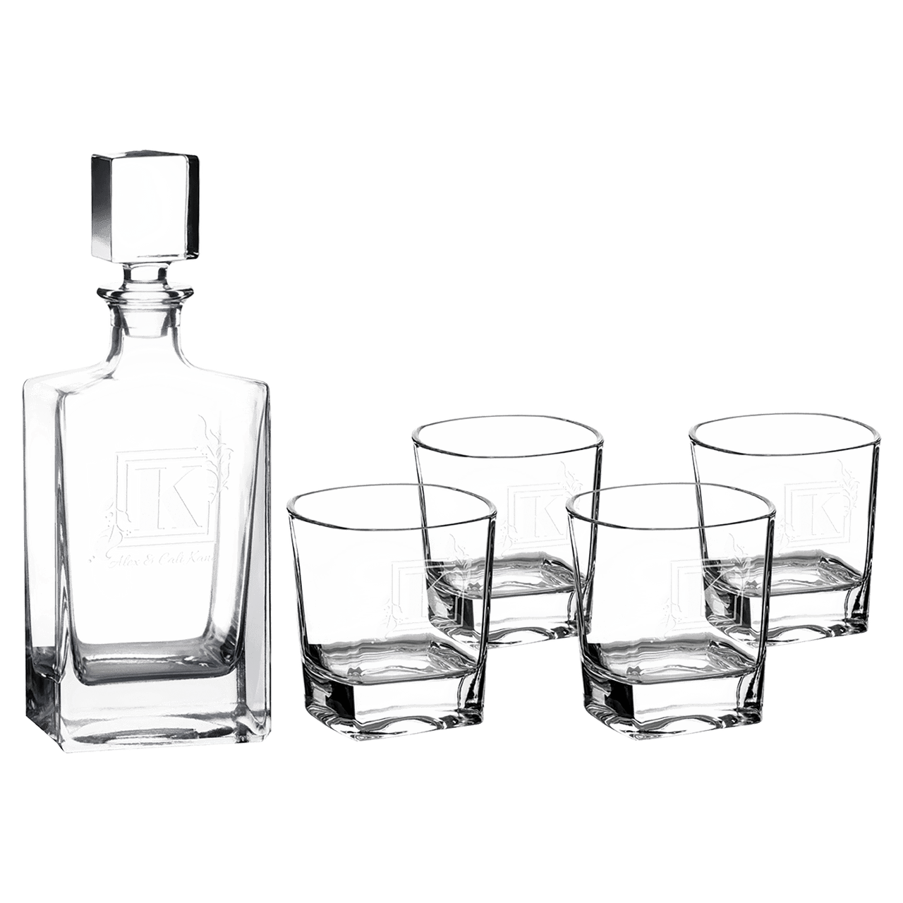 810ml Rectangle Glass Decanter with Printed Gift Box