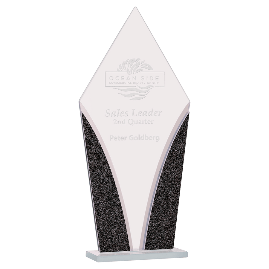 9 1/4" Diamond Designer Glass Award