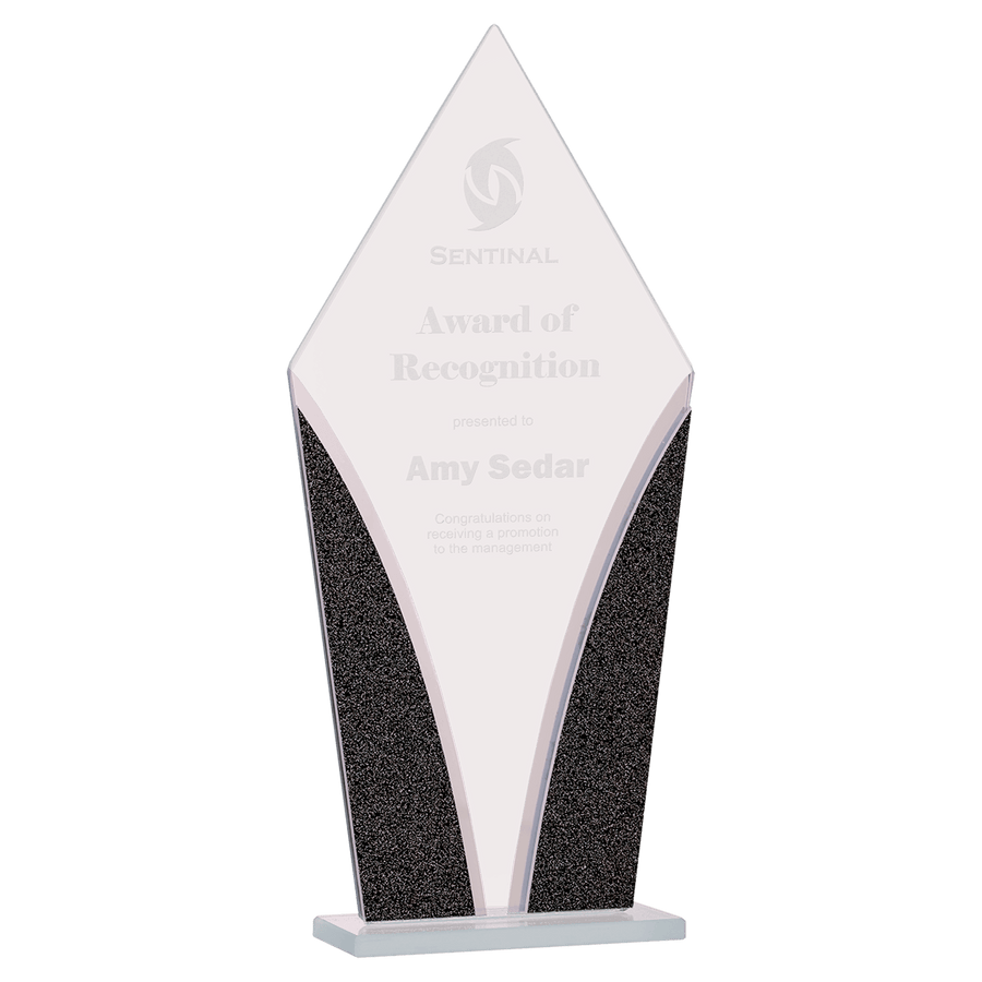 9 1/4" Diamond Designer Glass Award