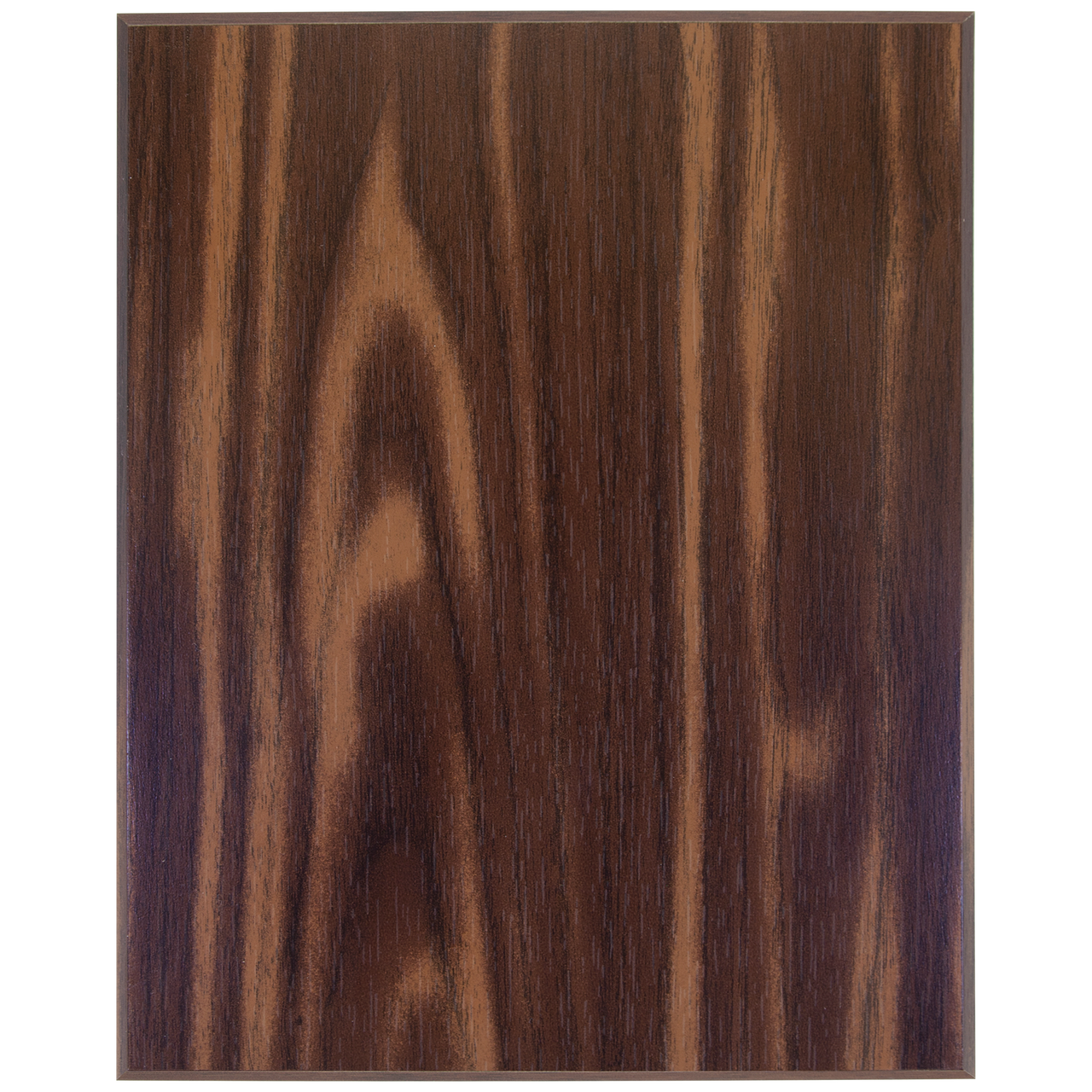 10 1/2" x 13" Walnut Finish Plaque with 45 Degree Bevel Edge