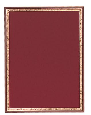 7" x 10" Red/Gold Brass Plated Steel Florentine Plaque Plate