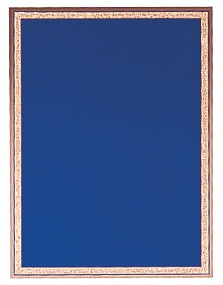 7" x 10" Royal Blue/Gold Brass Plated Steel Florentine Plaque Plate