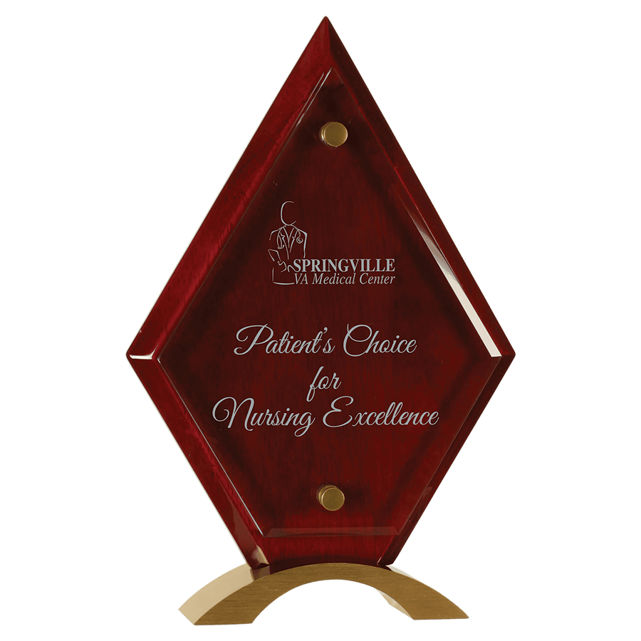 8 1/2" Diamond Rosewood Piano Finish Floating Acrylic Standup