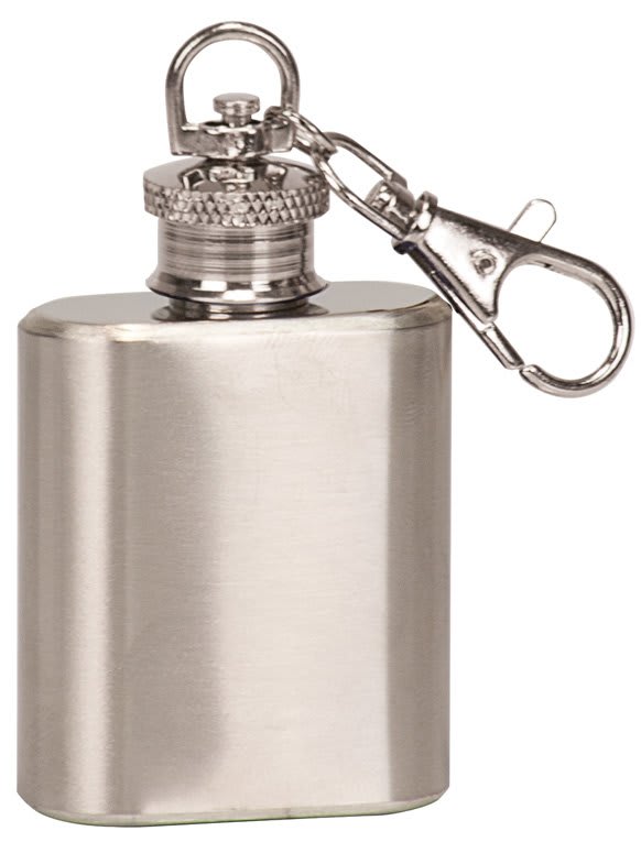 1 oz. Flask Keychain - Gloss and Matte Finishes in Various Styles