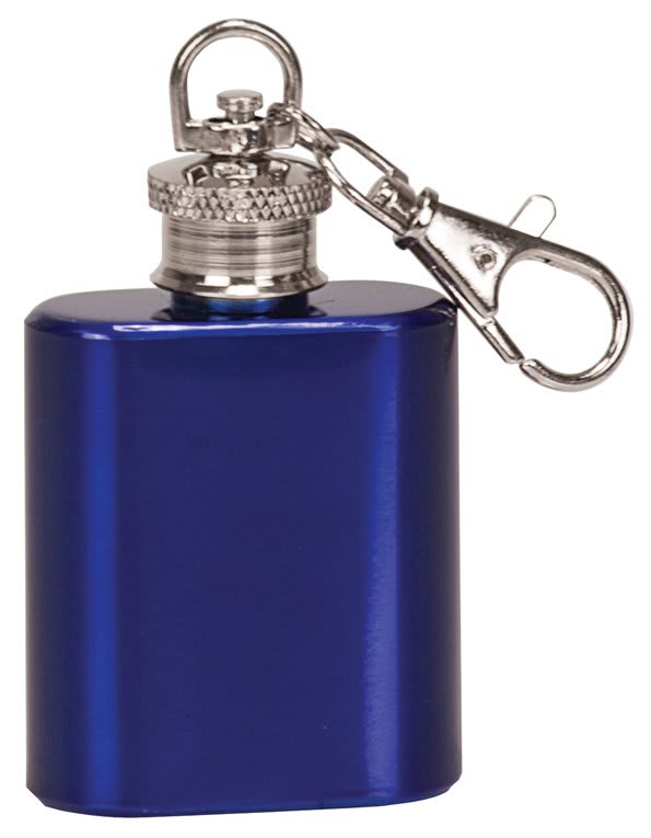 1 oz. Flask Keychain - Gloss and Matte Finishes in Various Styles