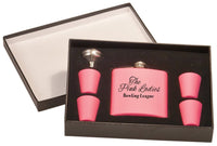 Thumbnail for 6 oz. Matte Black Flask Set in Black Presentation Box