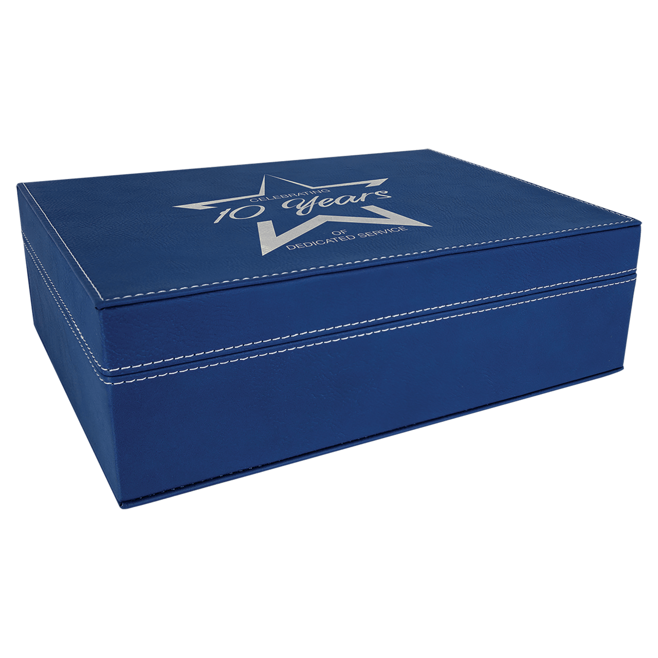 10 1/4" x 7 1/2" Black/Gold Laserable Leatherette Premium Gift Box