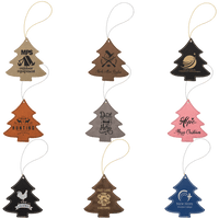 Thumbnail for Laserable Leatherette Tree Ornament with Strings Sample Set