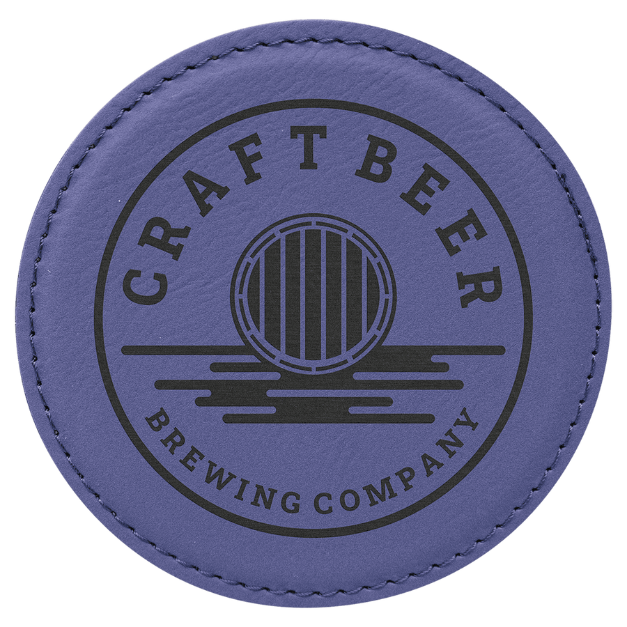 4" x 4" Square Cork Coaster with Stitching