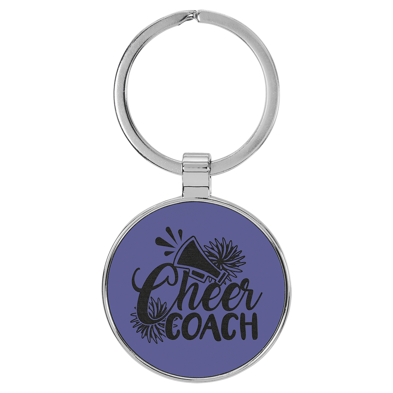 1 1/2" Brass and Leatherette Round Keychain Collection