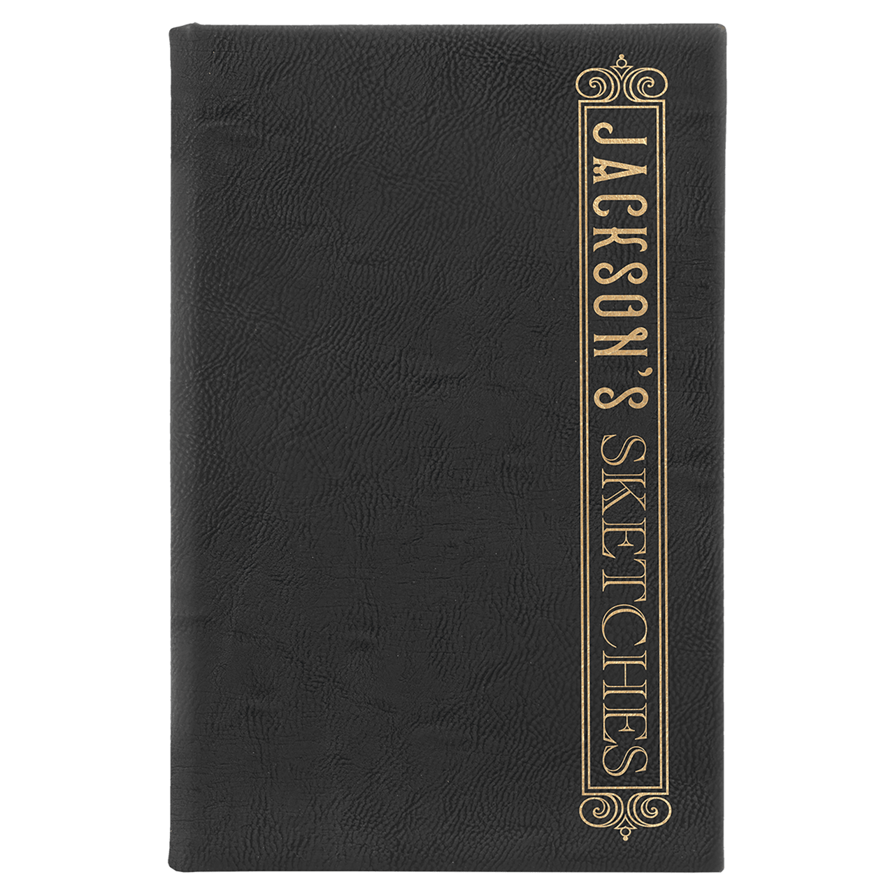 5 1/4" x 8 1/4" Laserable Leatherette Sketch Book with Unlined Notepad Sample Set