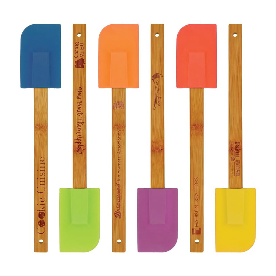 11 3/4" Silicone Spatula with Bamboo Handle Sample Set