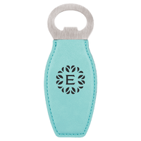 Thumbnail for Teal Laserable Leatherette Bottle Opener with Magnet