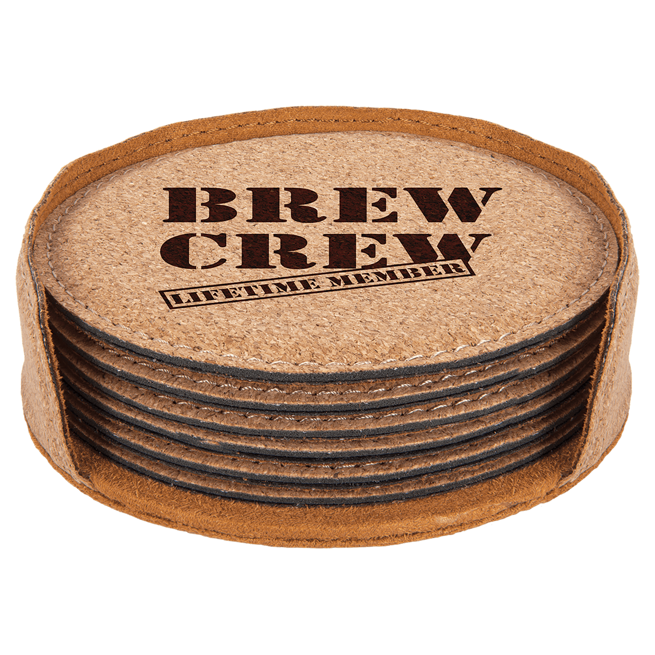 4" Round Cork 6-Coaster Set