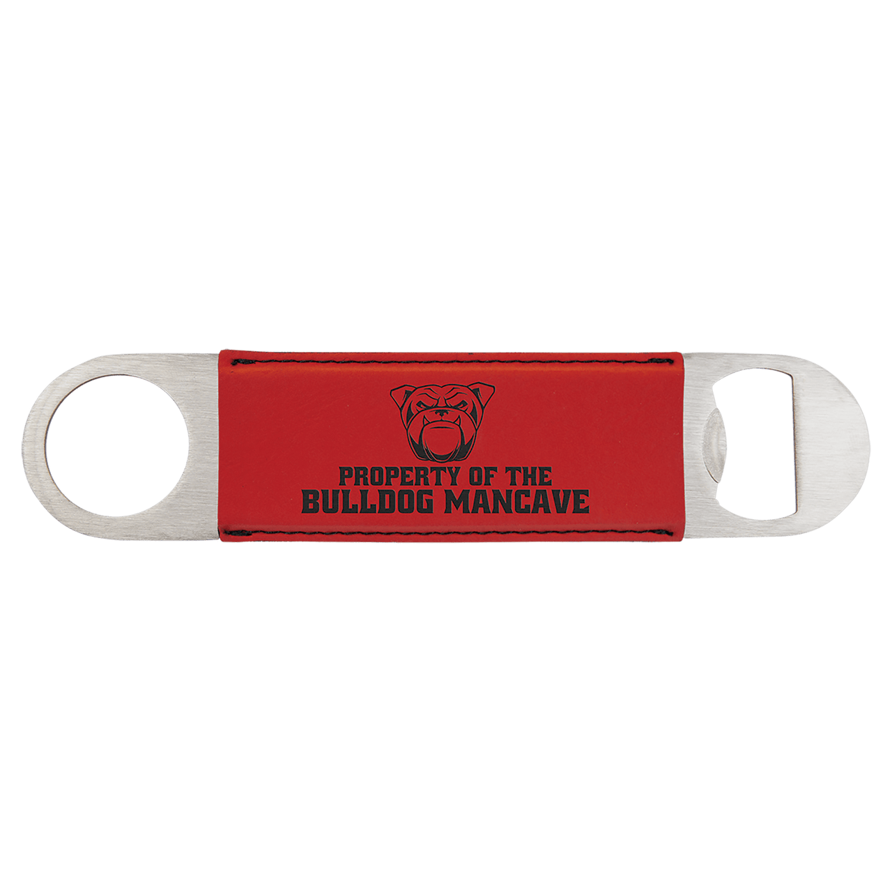 1 1/2" x 7" Laserable Leatherette Bottle Opener Collection